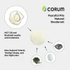Corum Malassezia-Deodorant-ingredients-infographic - MCT Oil, Totarol, Triethyl Citrate, Zinc