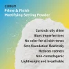 Benefits for Corum Mattifying Setting Powder - controls oily shine, blurs imperfections, no color, sets foundation flawlessly, reduces redness, non-comedogenic, lightweight, breathable
