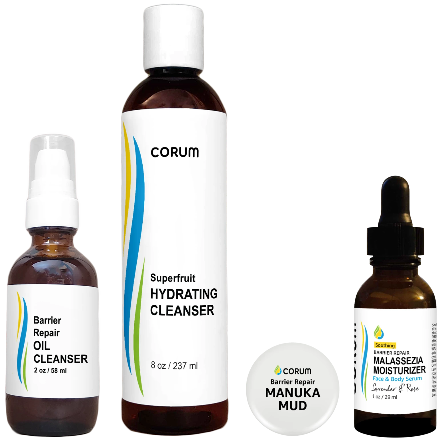 Malassezia Control Starter Kit - Corum Hydrating Cleanser + Corum Malassezia Powder + Corum Malassezia Moisturizer