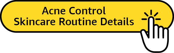 Acne control skincare routine details - buttons