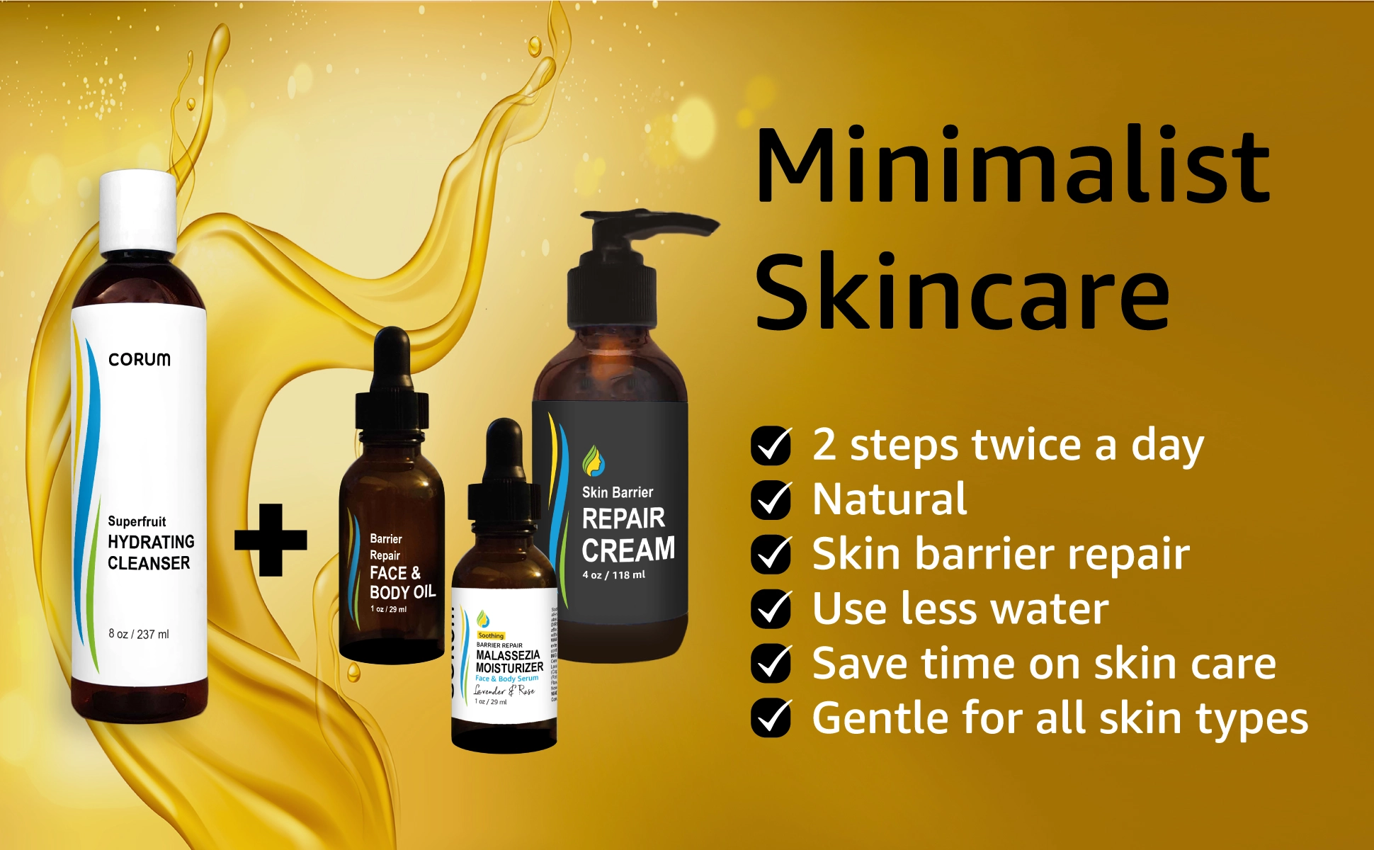 Corum Hydrating Cleanser plus Corum Moisturizer Options